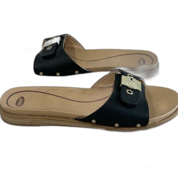 Dr Scholl’s Slide Sandals Women's Size 9 Originalist Black Snake Sunset Design - Picture 12 of 12